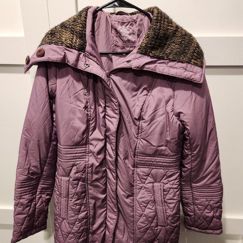 Prana Woman's Padded Winter Jacket Purple size L
